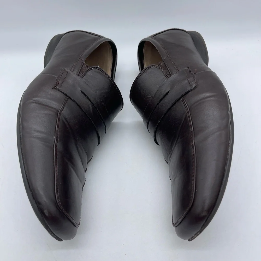 Madden M Saxton Men's Size 9.5‎ Penny Loafers Brown Slip On Leather Casual Shoes